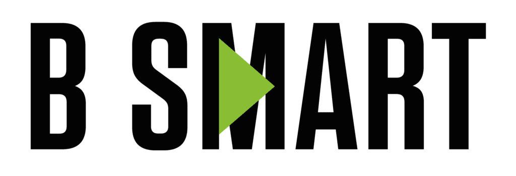 logo b smart media noir et vert